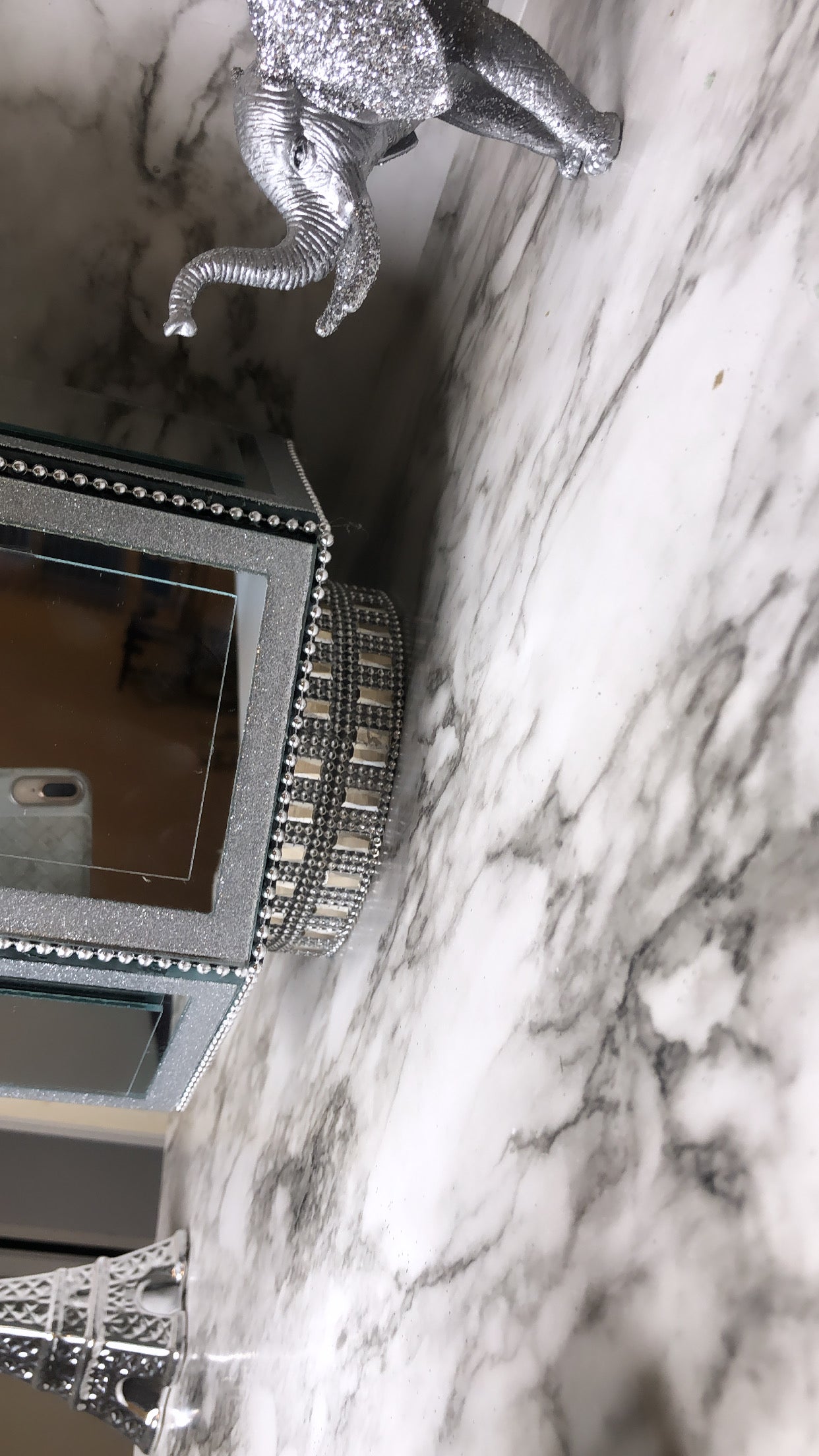 Beaded Mirror Vase